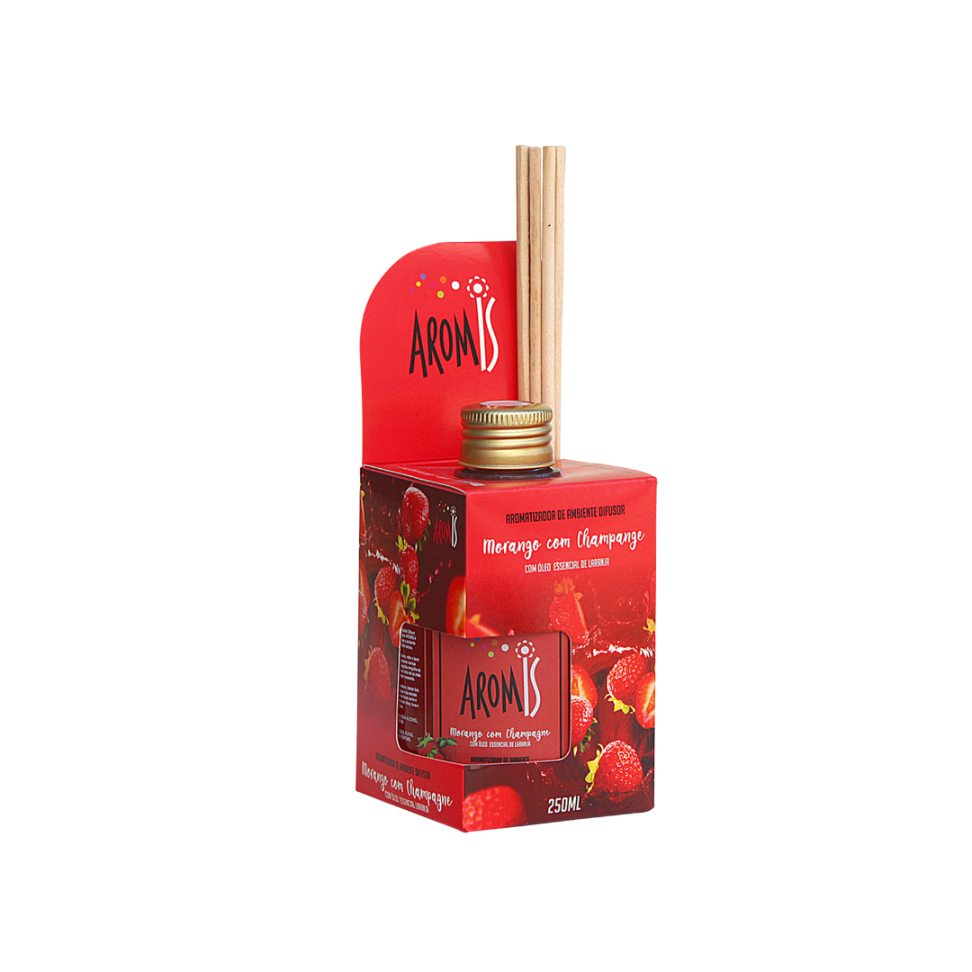 Difusor de Ambientes Morango Com Champanhe - 250 ML